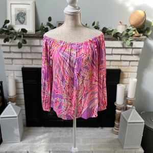 EUC Lilly Pulitzer Enna Knit Top M in Amethyst Sun Seekers